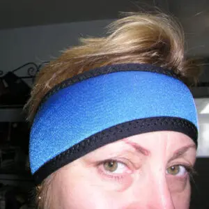 Plain Three Mm Neoprene Headband In Blue And Black Colors