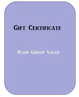 3. Picture of Plain Gift Certificate